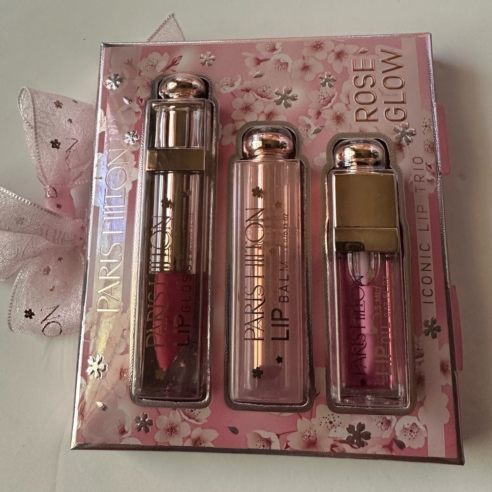 💖 NEW Paris Hilton Iconic Lip Trio - Rose Glow Set ✨ NIB - Picture 6 of 16